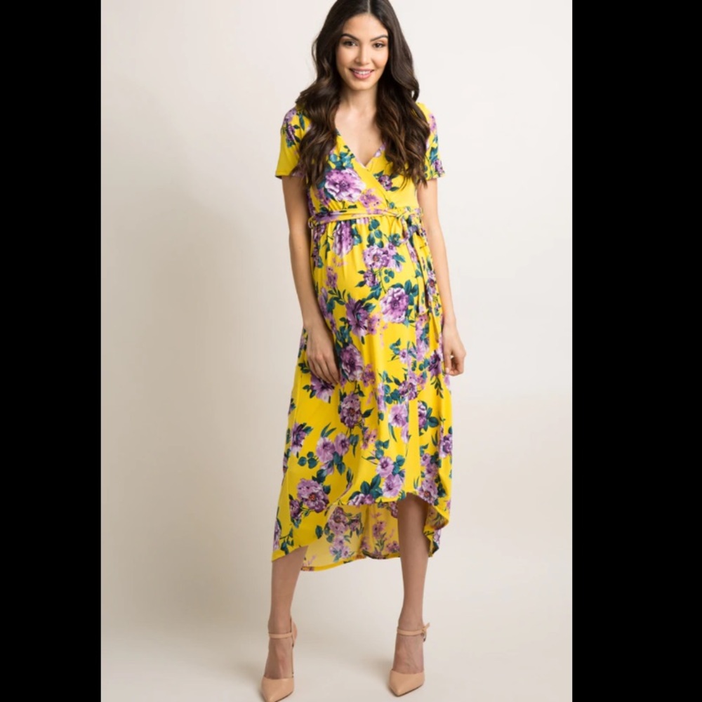 Brand New PinkBlush Maternity High-Low Dress (SM)
